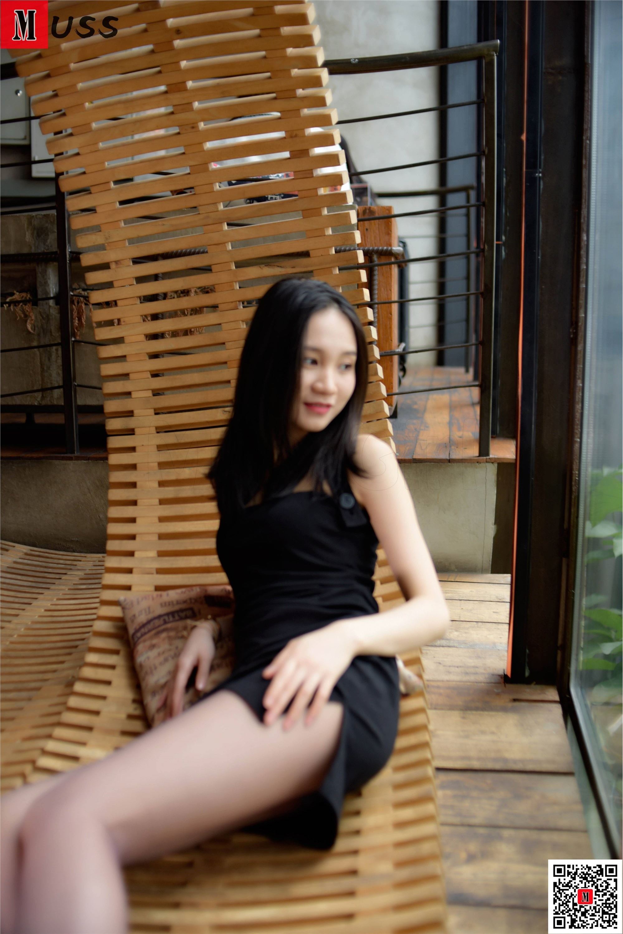 MussGirl慕丝女郎  NO.186 黑色连衣裙肉丝